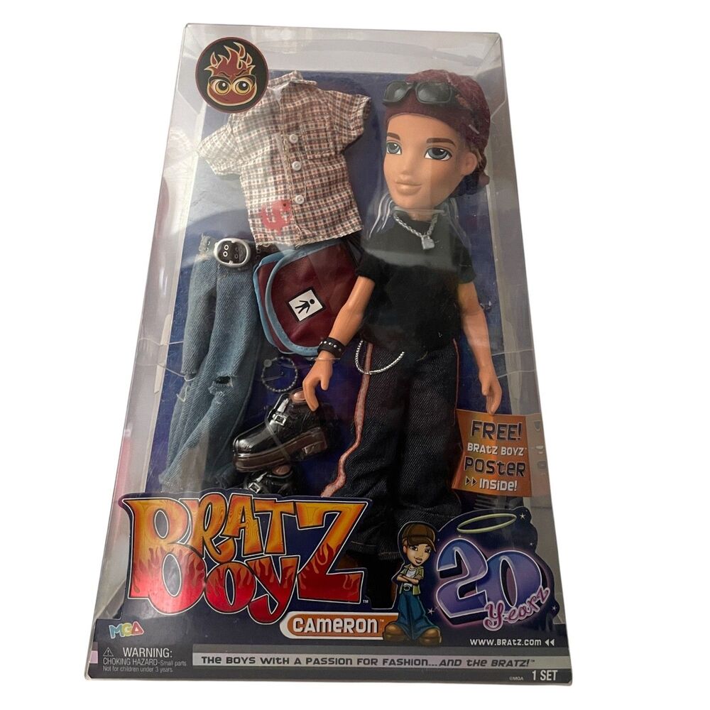 Bratz Doll 20th Anniversary Cameron with Accessories and Holographic Poster 2021